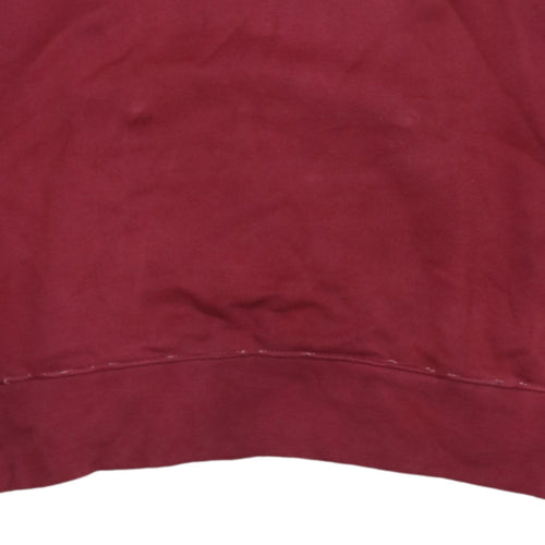 Nike Women's Red Crew Neck Pullover Sweatshirt S Cotton Blend
