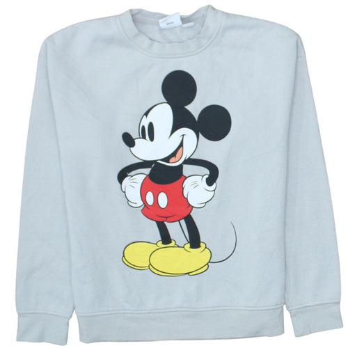 Disney Primark Women Grey Mickey Mouse Pullover Sweatshirt 2XS UK 4/6