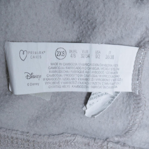 Disney Primark Women Grey Mickey Mouse Pullover Sweatshirt 2XS UK 4/6