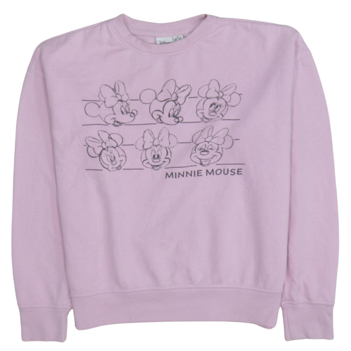 Primark Women’s Pink Minnie Mouse Sweatshirt XS Crew Neck Cotton Pullover