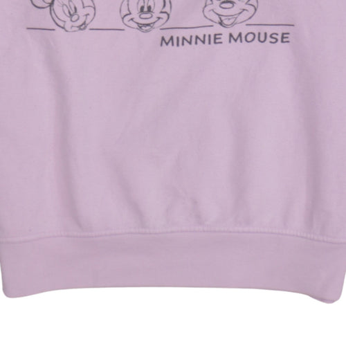 Primark Women’s Pink Minnie Mouse Sweatshirt XS Crew Neck Cotton Pullover