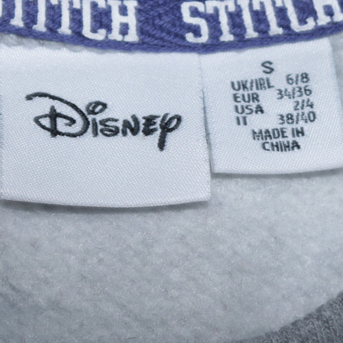Disney Women Grey Stitch Sweatshirt Small Pullover Casual