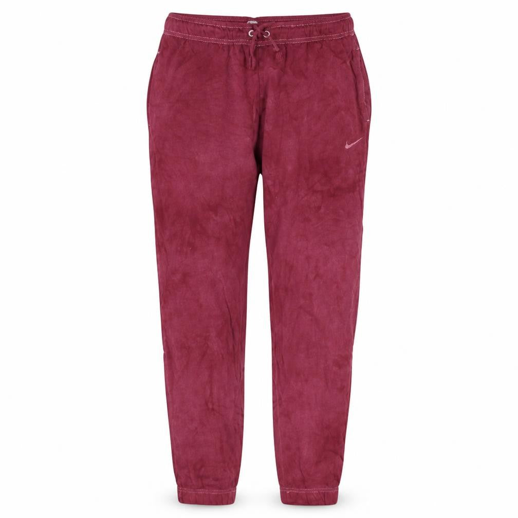 Front view of Nike Women's Red Jogger Sweatpants, size S, Fleece Activewear