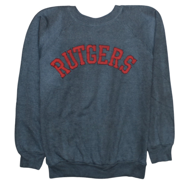 Champion Men's Blue Rutgers Crew Neck Sweatshirt Size L Vintage