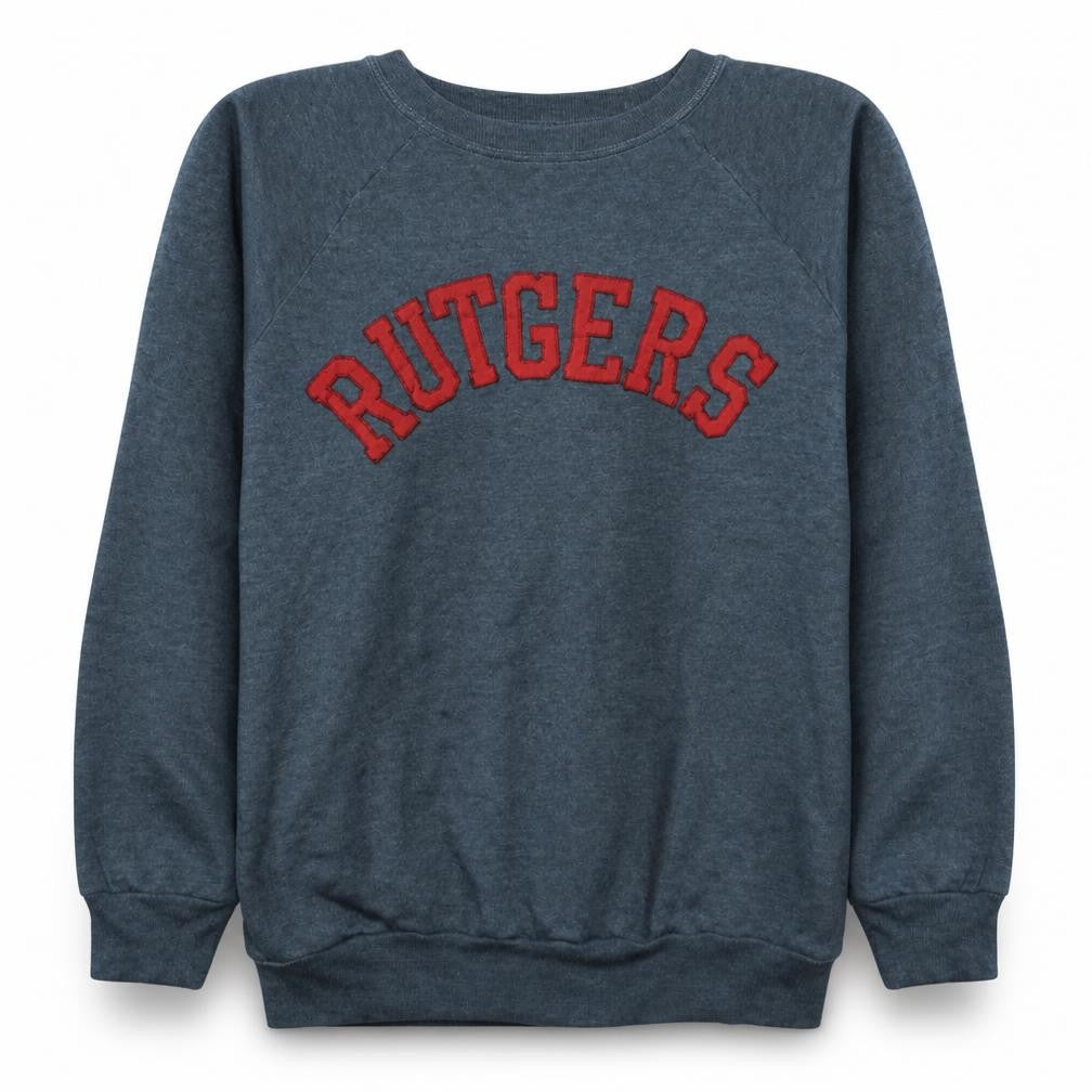 Champion Men's Blue Rutgers Crew Neck Sweatshirt Size L Vintage