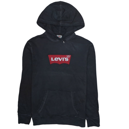 Levi's Men's Black Logo Pullover Hoodie Size L Graphic Cotton