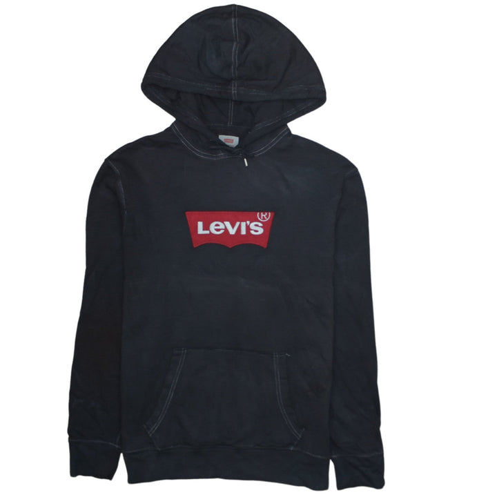 Levi's Men's Black Logo Pullover Hoodie Size L Graphic Cotton