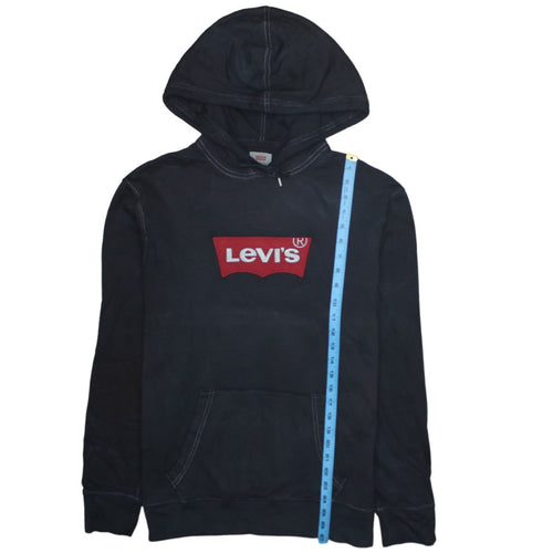 Levi's Men's Black Logo Pullover Hoodie Size L Graphic Cotton