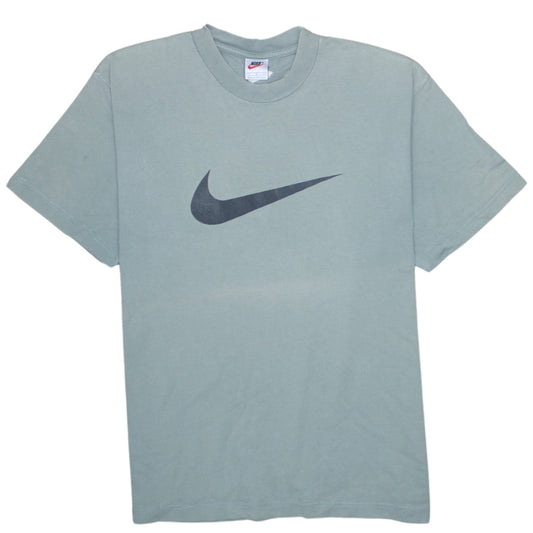 Nike Men's Blue Graphic Print Cotton Crew Neck T-Shirt M