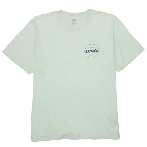 Levi's Men's Mint Green Relaxed Fit Cotton Crew Neck T-Shirt Size L