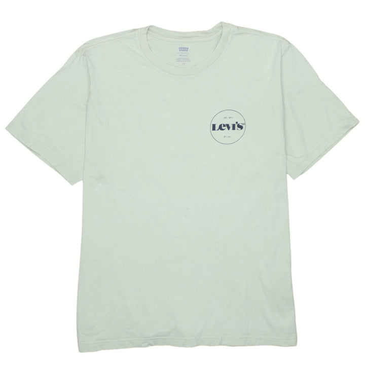 Levi's Men's Mint Green Relaxed Fit Cotton Crew Neck T-Shirt Size L