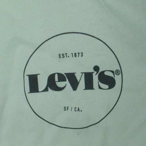 Levi's Men's Mint Green Relaxed Fit Cotton Crew Neck T-Shirt Size L