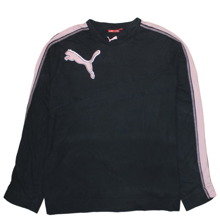 Puma Womens Black & Pink Crew Neck Pullover Sweatshirt XXL
