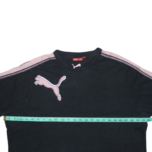 Puma Womens Black & Pink Crew Neck Pullover Sweatshirt XXL