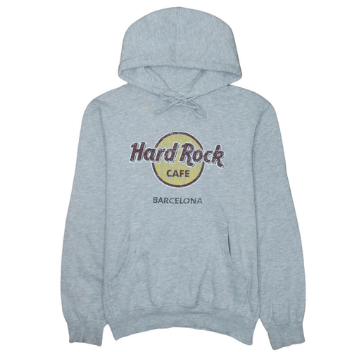 Hard Rock Cafe Barcelona Men's Grey Pullover Hoodie M