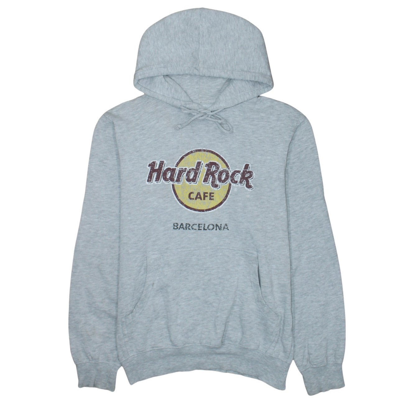 Hard Rock Cafe Barcelona Men's Grey Pullover Hoodie M