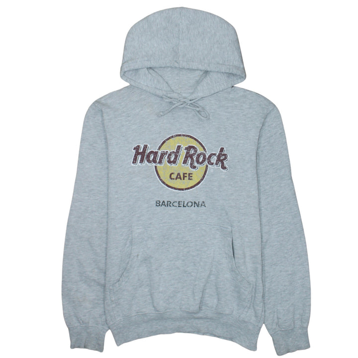 Hard Rock Cafe Barcelona Men's Grey Pullover Hoodie M