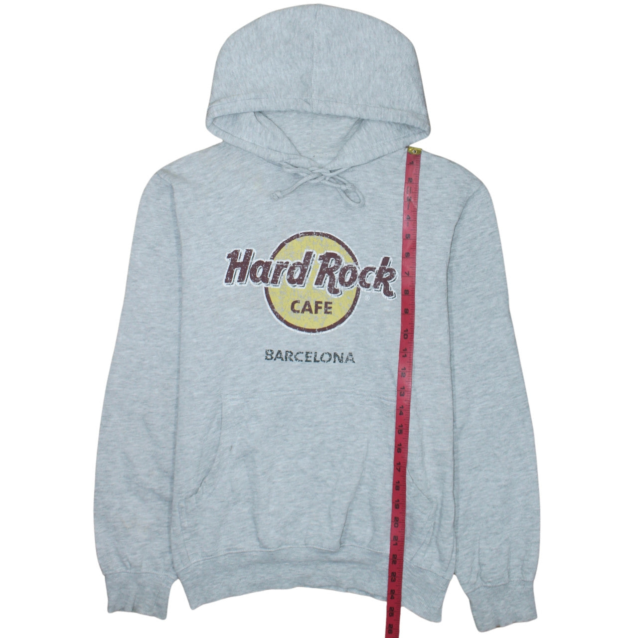 Hard Rock Cafe Barcelona Men's Grey Pullover Hoodie M