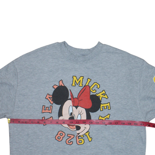 H&M Divided Disney Grey Minnie Mouse Sweatshirt Women S Crew Neck Pullover