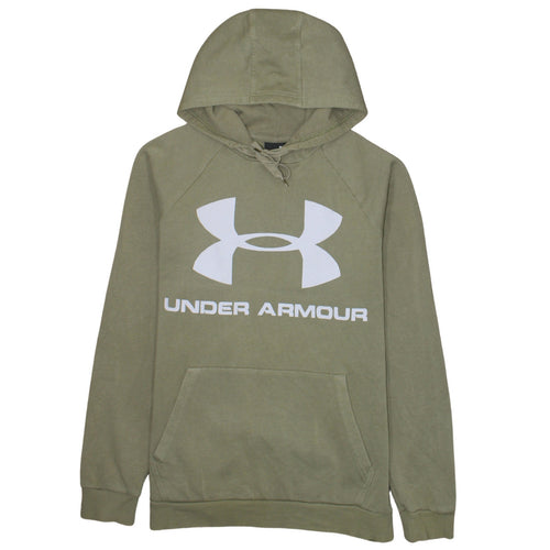 Under Armour Men's Green Pullover Hoodie Size M Logo Sportswear