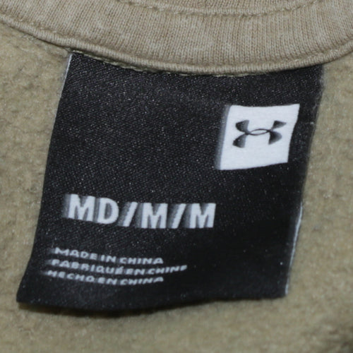 Under Armour Men's Green Pullover Hoodie Size M Logo Sportswear