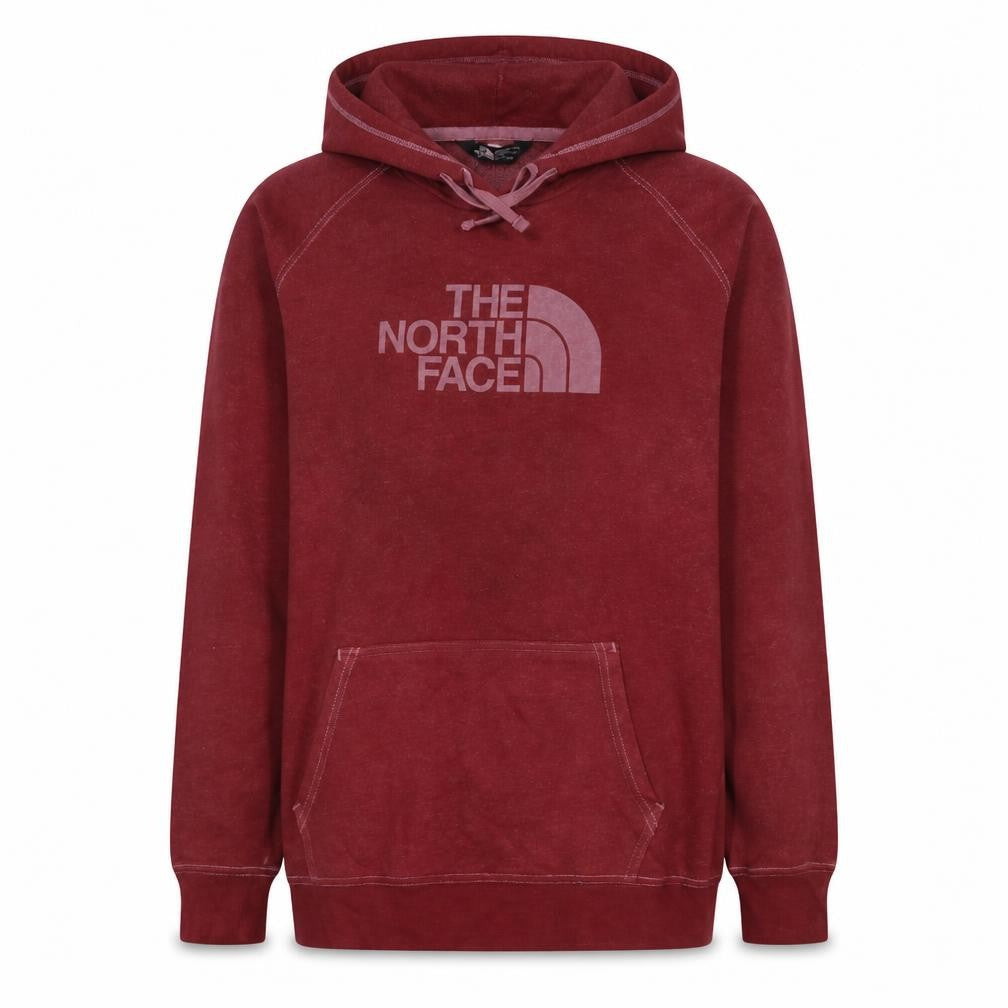 Front view of The North Face Women's Red Pullover Hoodie XL Regular Fit Cotton Blend