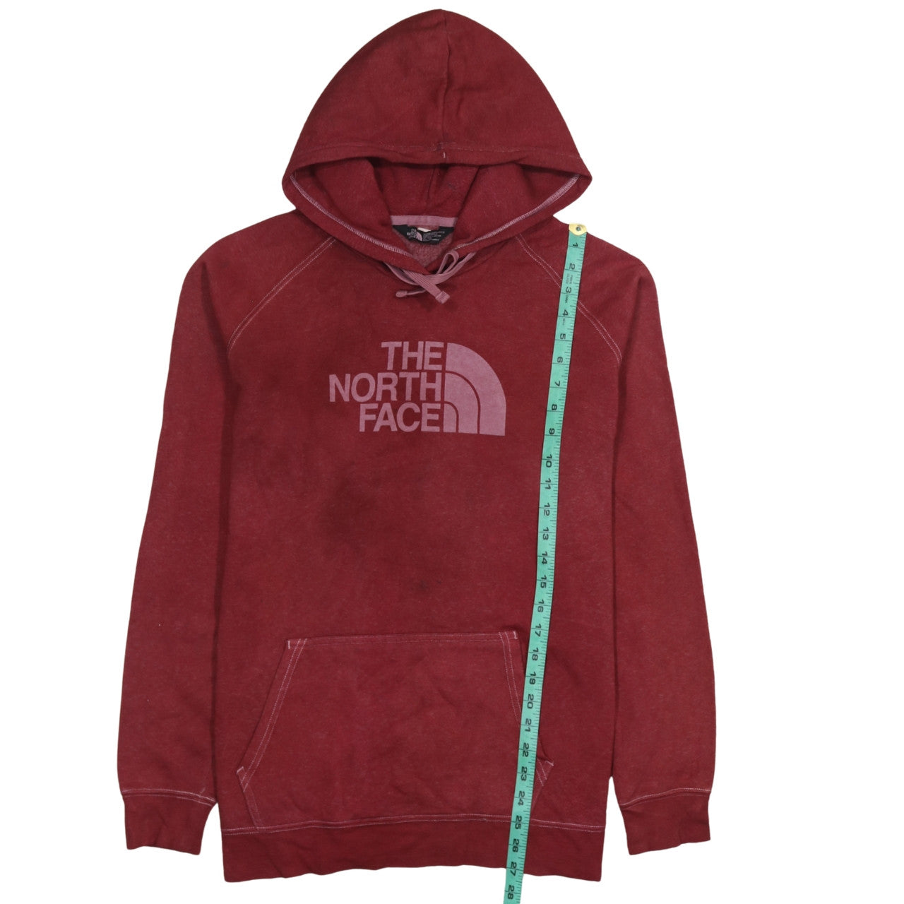 The North Face Women's Red Pullover Hoodie XL Regular Fit Cotton Blend