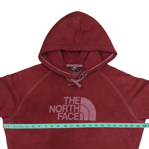 The North Face Women's Red Pullover Hoodie XL Regular Fit Cotton Blend