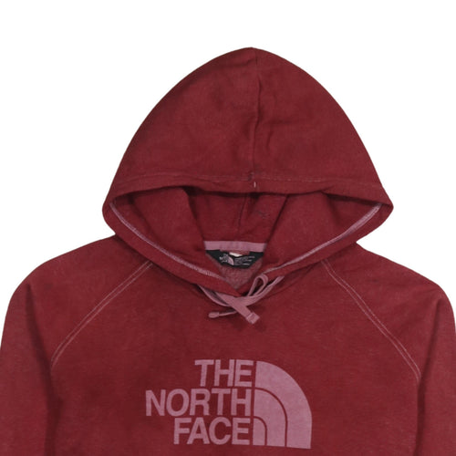 The North Face Women's Red Pullover Hoodie XL Regular Fit Cotton Blend