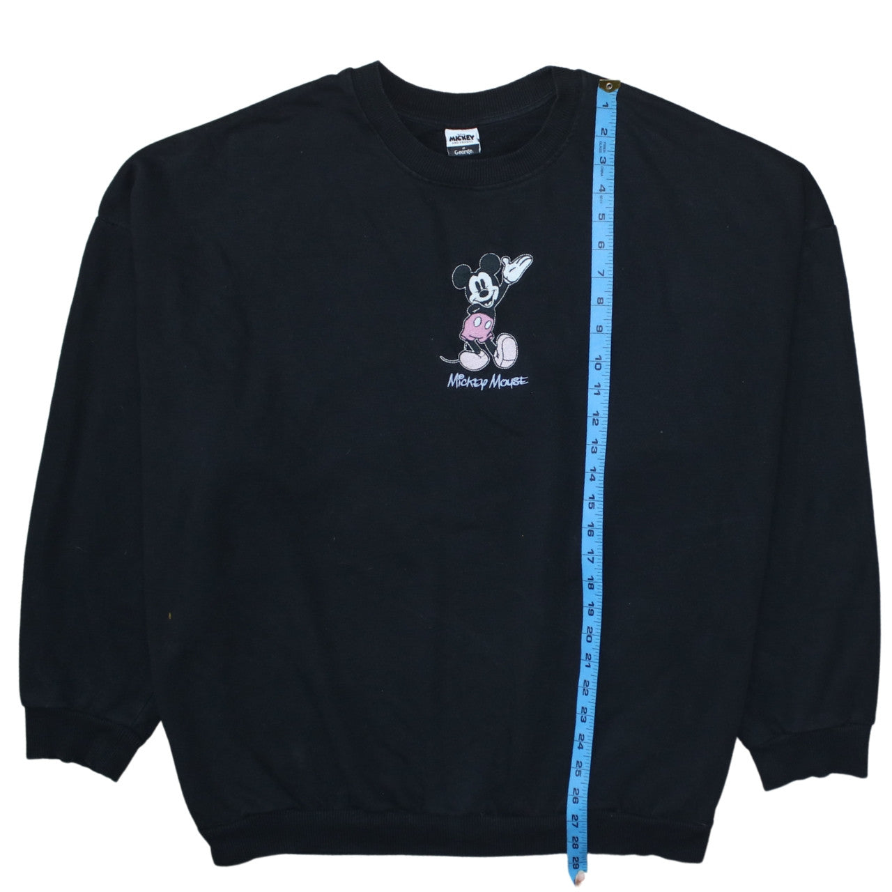 Disney Mickey Mouse Black Sweatshirt Women XL 20-22 George Crew Neck