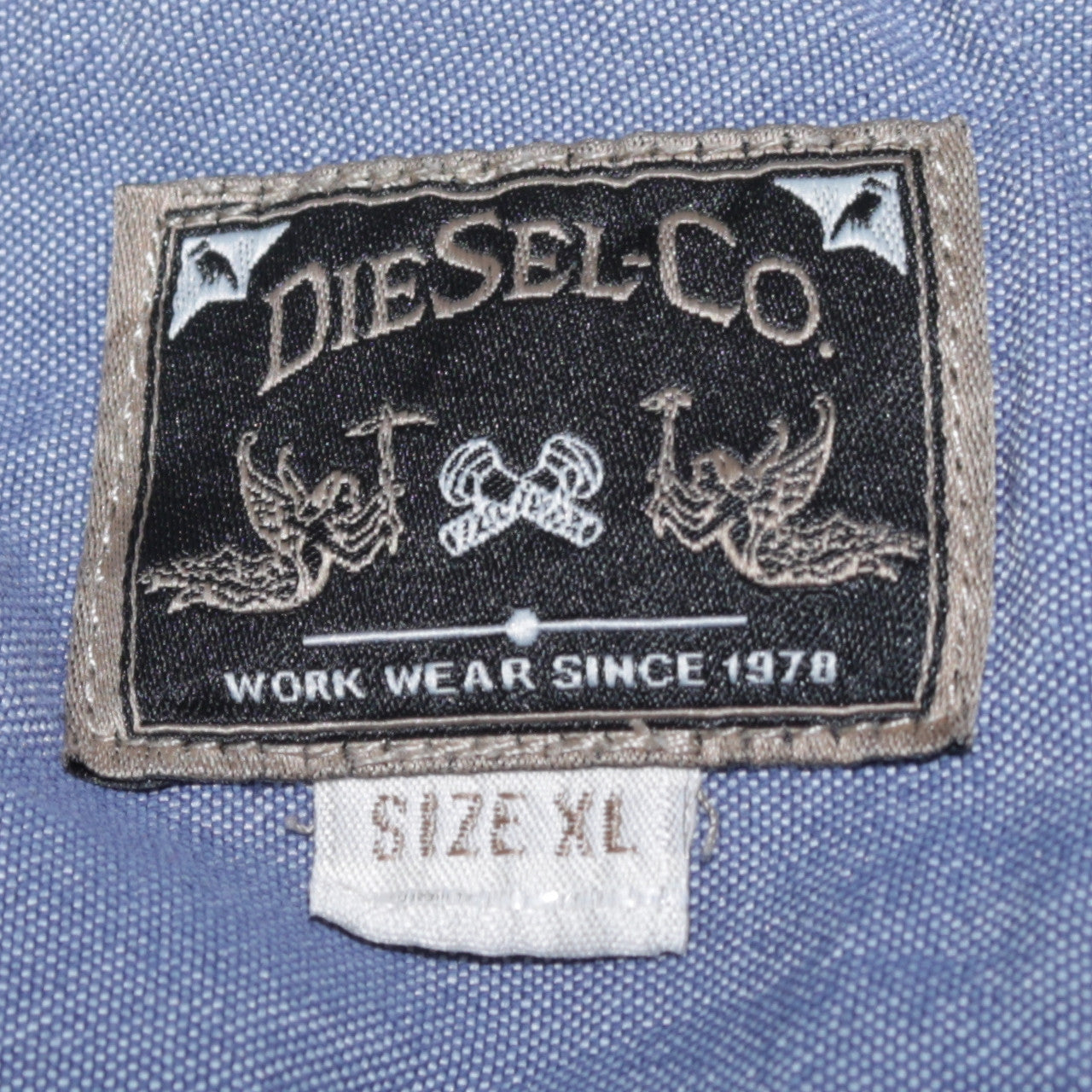 Diesel Men Blue XL Pullover Hoodie Graphic Logo Cotton