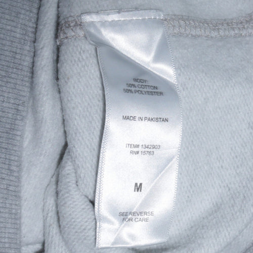 Champion Men's Grey Embroidered Logo Pullover Sweatshirt Medium