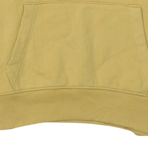 Hollister Mens Yellow Pullover Hoodie XS Logo Fleece Hooded Sweatshirt