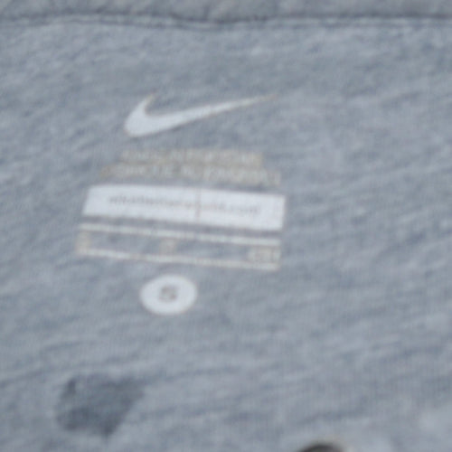 Nike Men's Grey Pullover Hoodie Size S Cotton Blend Classic Fit