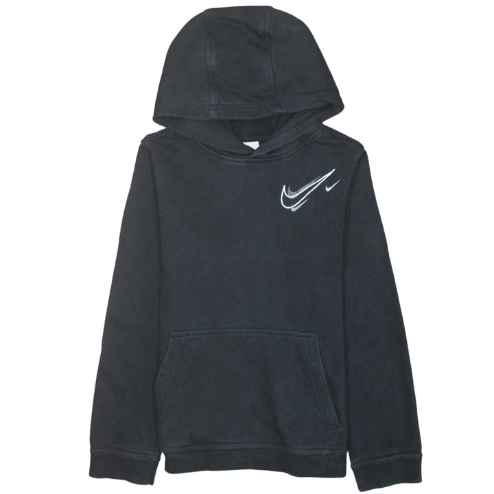 Nike Boys Black Pullover Hoodie L 158cm Fleece Sports Sweatshirt
