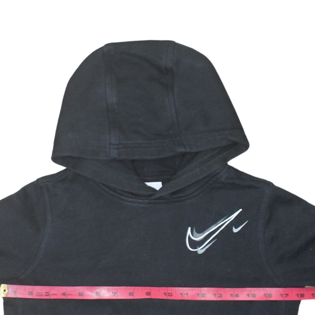 Nike Boys Black Pullover Hoodie L 158cm Fleece Sports Sweatshirt