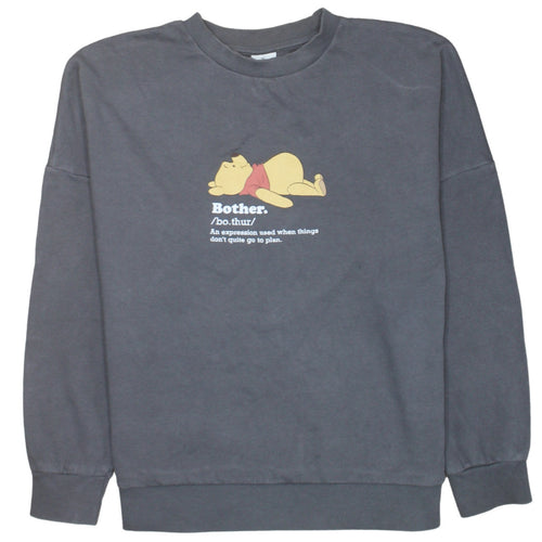 George Winnie the Pooh Womens Grey Pullover Sweatshirt Size 12-14