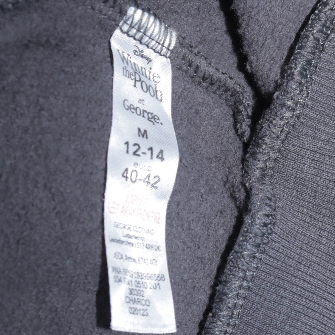 George Winnie the Pooh Womens Grey Pullover Sweatshirt Size 12-14