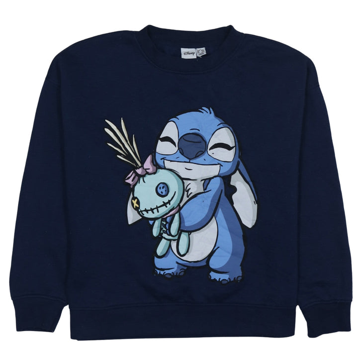 Disney Women’s Blue Lilo & Stitch Pullover Sweatshirt Size L