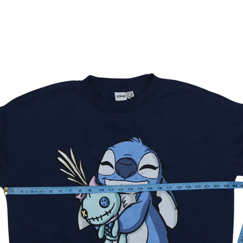 Disney Women’s Blue Lilo & Stitch Pullover Sweatshirt Size L