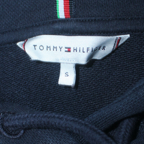 Tommy Hilfiger Men's Black Pullover Hoodie Size S Graphic Logo Sweatshirt