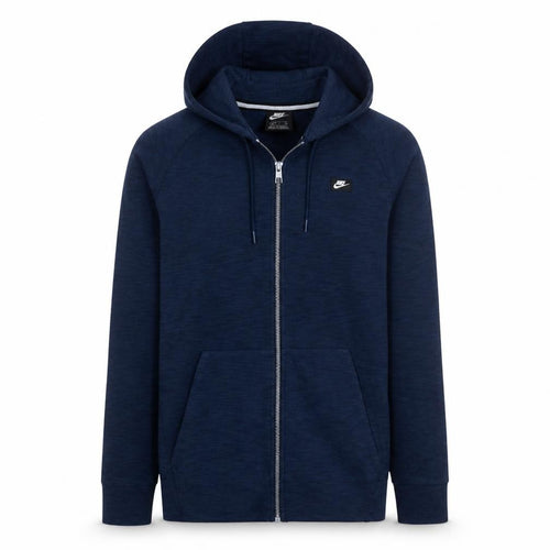Nike Men's Blue Full Zip Hoodie Size S Lightweight Cotton Blend