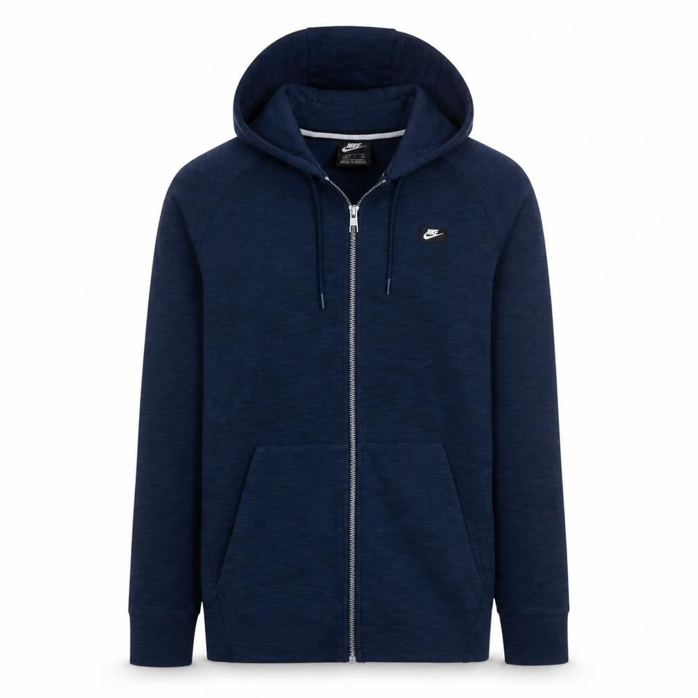 Nike Men's Blue Full Zip Hoodie Size S Lightweight Cotton Blend