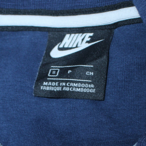 Nike Men's Blue Full Zip Hoodie Size S Lightweight Cotton Blend