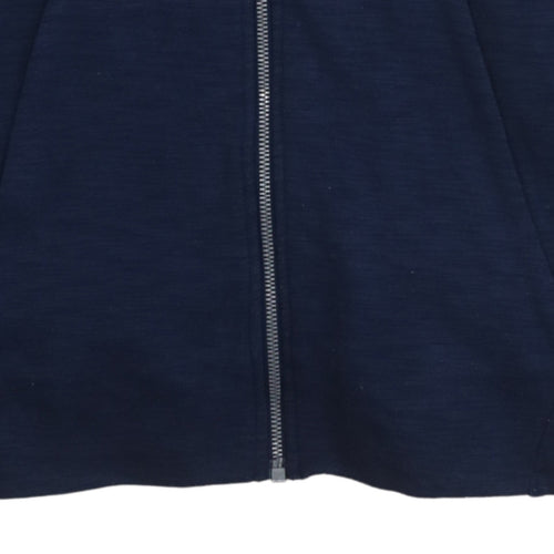 Nike Men's Blue Full Zip Hoodie Size S Lightweight Cotton Blend