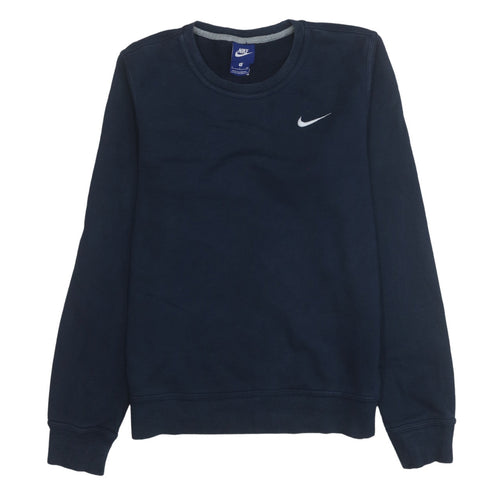 Nike Men's Navy Blue Small Crew Neck Cotton Sweatshirt