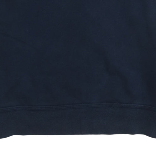 Nike Men's Navy Blue Small Crew Neck Cotton Sweatshirt