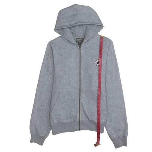 Converse Men's Grey Full Zip Hoodie Size S Regular Fit Fleece Sweatshirt