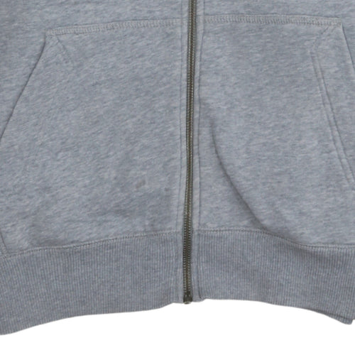 Converse Men's Grey Full Zip Hoodie Size S Regular Fit Fleece Sweatshirt