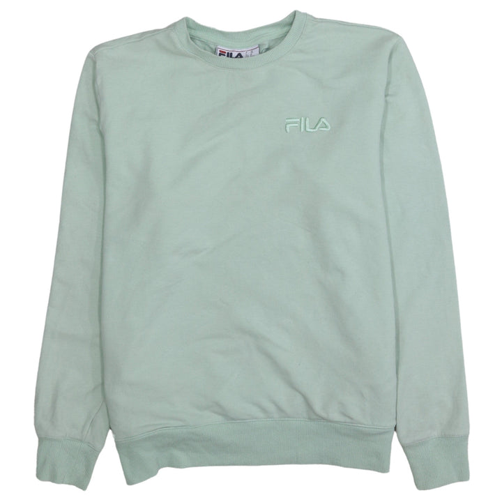 Fila Women's Mint Green Cotton Blend Crew Neck Sweatshirt Size M